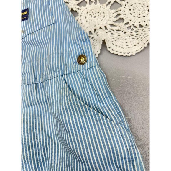 Vintage Oshkosh B'Gosh Hickory Vestbak Stripe Romper Jumper Baby Toddler - Picture 2 of 10